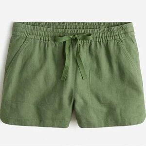 J. Crew High Waist Green Shorts with Elastic Waistband